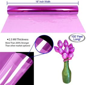 img 2 attached to Lavender Cellophane Wrap Roll – 100 ft. x 16 inches – 2.3 Mil Thickness – Transparent Wrap for Gifts, Baskets, Treats – Colorful Cello for Easter and Spring – by Anapoliz