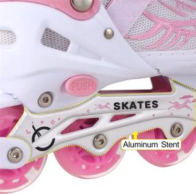 img 1 attached to 🛼 Weskate Adjustable Inline Skates: Full Light Up Blades for Kids, Adults, Women, Boys, and Girls - Perfect for Indoor or Outdoor Use