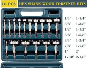 img 3 attached to INTOO Hex Shank Forstner Bit Set - 16 Piece Multi-Sided Shank Wood Drill Bit Set