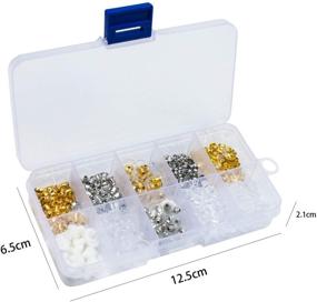 img 3 attached to 📿 450 PCS Earring Backs Kit - 10 Styles Earring Backings Clips with Safety Pads - Plastic Ear Locking Stopper Bullet Earring Set by Kiniza
