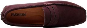 img 1 attached to 👞 ANUFER Leather Loafers: Stylish and Comfortable Men's Moccasin Slippers