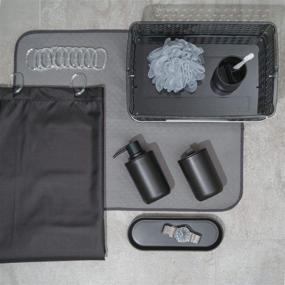 img 2 attached to Enhance your Bathroom Aesthetics with the iDesign 28737ES Cade 4-Piece Accessory Set in Modern Matte Black