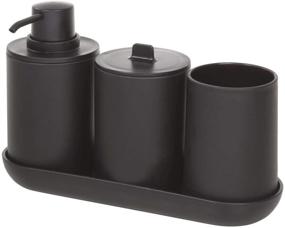 img 4 attached to Enhance your Bathroom Aesthetics with the iDesign 28737ES Cade 4-Piece Accessory Set in Modern Matte Black