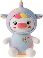 unicorn rainbow stuffed plushie hugging logo