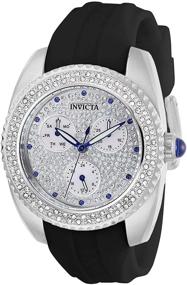 img 4 attached to ⌚ Женские наручные часы Invicta 28483 Angel: элегантный кварцевый стальной ремешок с серебристым циферблатом