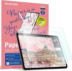 img 4 attached to 📱 ELECOM <2Pack> Pencil-Feel Screen Protector for iPad Air 4 & iPad Pro 11" 2018/2020 - Japan-Made, Easy Installation, Smoothness 80