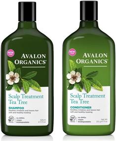 img 3 attached to 🌿 Avalon Organics Tea Tree Scalp Treatment Shampoo and Conditioner: All Natural with Aloe, Lavender, Chamomile and Babassu Oil, Sulfate Free, Paraben Free, Cruelty Free, Vegan (11 fl. oz.)