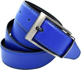 img 3 attached to Stylish and Versatile Reversible Belt in Royal Blue - 35mm Men's Accessories and Belts