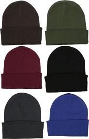 img 2 attached to 🧣 Winter Essentials: ToBeInStyle Men's Pack of 6 Double Layered Basic Beanies for Extra Warmth