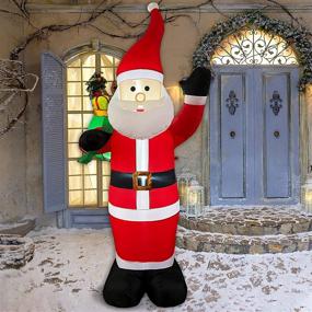 img 2 attached to 7FT Christmas Inflatable Santa Claus by MYH DECO - 🎅 Outdoor Decorations with LED Light, Blow up Yard Decor, Outdoor Christmas Decorations