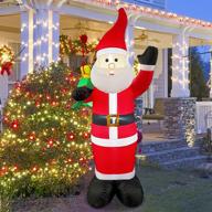 7ft christmas inflatable santa claus by myh deco - 🎅 outdoor decorations with led light, blow up yard decor, outdoor christmas decorations логотип