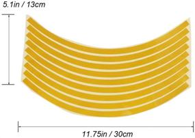 img 3 attached to Отражающая лента Wakauto 10-17 для шин мотоциклов и автомобилей (желтая)