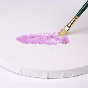 img 2 attached to Pack of 2 Transon 12-inch Artist Round Canvas- Primed & Stretched, Ready for Painting