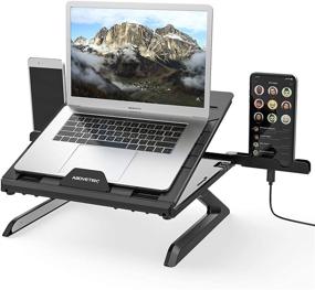 img 4 attached to 🖥️ AboveTEK Genie Book Laptop Stand Riser: Adjustable, Portable Desk for 6-17" Laptops - Rock Solid, Travel-friendly Workstation (Black)