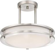 lb72130 led semi flush mount ceiling fixture: antique brushed nickel, 3000k warm white, 1050 lumens, dimmable - elevate your space with brilliant illumination логотип