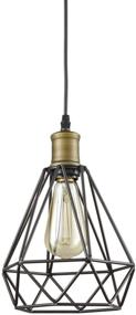 img 1 attached to Stunning YOBO Lighting Vintage Oil Rubbed Bronze Polygon 🔥 Wire Pendant Light Art Deco: Enhance Your Space with Timeless Elegance