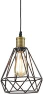 stunning yobo lighting vintage oil rubbed bronze polygon 🔥 wire pendant light art deco: enhance your space with timeless elegance логотип