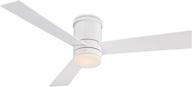 🌀 axis 52in matte white smart flush mount ceiling fan with led light kit, remote control - indoor & outdoor, 3-blade design logo