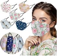 5pc reusable women floral face_masks logo