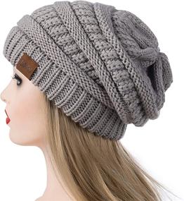 img 3 attached to 🧣 Winter Warmth Redefined: REDESS Slouchy Beanie Hat for Men and Women - Stylish Chunky Cable Knit Cap