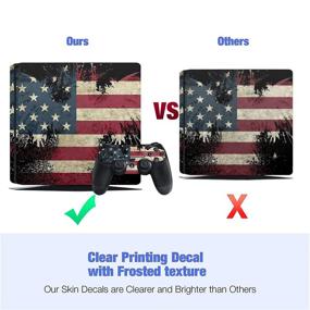 img 2 attached to USA Flag Vinyl Skin Sticker Деколь для консоли и контроллеров PS4 Slim - PlayStation 4 Slim Весь корпус