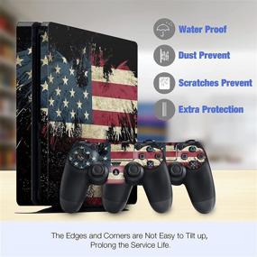 img 4 attached to USA Flag Vinyl Skin Sticker Деколь для консоли и контроллеров PS4 Slim - PlayStation 4 Slim Весь корпус