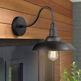 img 3 attached to 🔦 Emliviar 10-Inch Black Finish Gooseneck Farmhouse Barn Light, Model 523 BK