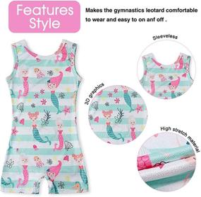 img 2 attached to 🤸 GuideZone Sparkly Tank Gymnastics Leotard for Girls - Quick Dry One-Piece Outfits with Shorts - Ages 3-7