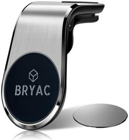 img 4 attached to 📱 Sleek Silver BRYAC Universal L Type Car Mount: Reliable Air Vent Clip Stand Holder for Mobile Phone