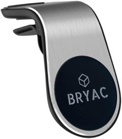 img 3 attached to 📱 Sleek Silver BRYAC Universal L Type Car Mount: Reliable Air Vent Clip Stand Holder for Mobile Phone