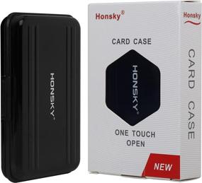 img 3 attached to 📸 Efficient Black Aluminum SD Card Carrying Case for Computer Camera Media Storage - Honsky UHS-I SD Micro SD SDHC SDXC TF SecureDigital Memory Card Organizer Box Keeper