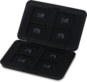 img 1 attached to 📸 Efficient Black Aluminum SD Card Carrying Case for Computer Camera Media Storage - Honsky UHS-I SD Micro SD SDHC SDXC TF SecureDigital Memory Card Organizer Box Keeper