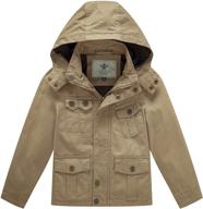 🧥 wenven boy’s lightweight hooded jacket with cotton lining - ideal outerwear logo