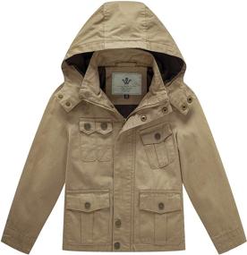 img 4 attached to 🧥 WenVen Boy’s Lightweight Hooded Jacket with Cotton Lining - Ideal Outerwear