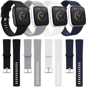 img 3 attached to 🎈 Adepoy Подходят для Fitbit Versa 2 Браслеты - Мягкие Регулируемые Спортивные Заменяемые Ремешки для Женщин и Мужчин, Совместимые с Fitbit Versa/Versa 2/Versa Lite/Versa SE