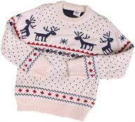 🎅 boys' christmas clothing: knitted fireplace reindeer for children logo