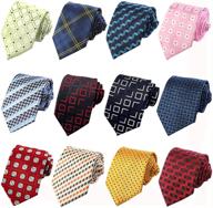 👔 adulove classic woven jacquard necktie set for men's ties, cummerbunds & pocket squares logo