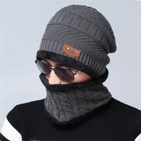 img 3 attached to ❄️ Winter Beanie Hat & Scarf Set: Cozy Knit Skull Cap for Men and Women