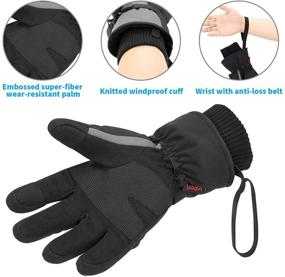 img 1 attached to 🧤 Bizzliz Waterproof Winter Gloves - Ultimate Protection for Outdoor Activities