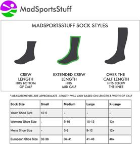 img 1 attached to 🏒 Ultimate Hockey Gift: MadSportsStuff Crew Length Hockey Socks for Boys or Men!