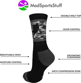 img 2 attached to 🏒 Ultimate Hockey Gift: MadSportsStuff Crew Length Hockey Socks for Boys or Men!