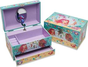 img 4 attached to 🧜 Lucy Locket - 'Enchanting Mermaid' Musical Jewelry Box for Kids - Pink Glittery Children's Jewelry Box with Ring Holder
