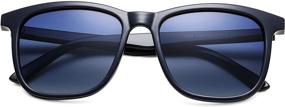 img 1 attached to 🕶️ COASION Rectangular Frame Polarized Sunglasses for Men: Lightweight Driving & Fishing Sun Glasses