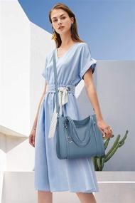 img 2 attached to 👜 O104E Темно-коричневые сумки и кошельки для женщин в стиле хобо - коллекция Elegant Earth