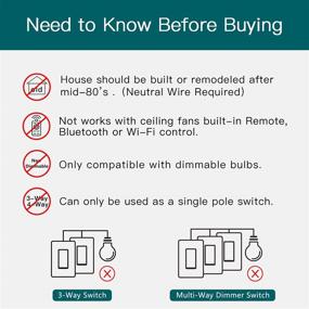 img 2 attached to 🔒 Treatlife Smart Ceiling Fan Control and Dimmer Light Switch: Wi-Fi Enabled, Alexa and Google Home Compatible with Remote Control