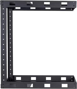 img 1 attached to 🔧 TECHTOO Open Frame Wall Mount Rack - Heavy Duty 15U 19-Inch Server Equipment Rack, 17.75-Inch Depth, Black