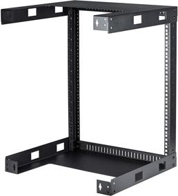 img 3 attached to 🔧 TECHTOO Open Frame Wall Mount Rack - Heavy Duty 15U 19-Inch Server Equipment Rack, 17.75-Inch Depth, Black