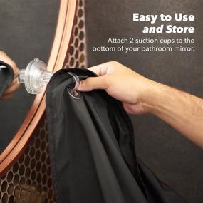 img 2 attached to 🪣 Equinox International Beard Bib Apron: Mess-free Shaving and Trimming with Waterproof Non-Stick Beard Catcher for Men - Includes 2 Suction Cups and Hook Accessories