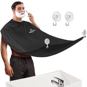 img 4 attached to 🪣 Equinox International Beard Bib Apron: Mess-free Shaving and Trimming with Waterproof Non-Stick Beard Catcher for Men - Includes 2 Suction Cups and Hook Accessories