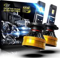 🔆 cougar motor ultimate h7 led bulb, 20000lm high-focus super bright 6500k cool white conversion kit - adjustable beam, halogen replacement logo